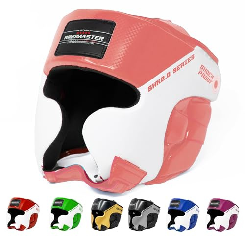 RingMaster Kids HeadGuard HeadGear Martial Arts Junior Boxing MMA Kickboxing (Pink, Extra Small)