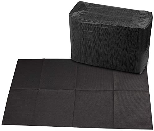 Tattoo Table Mats 125pcs Disposable Square Black Tattoo Mat Piercing Waterproof Leaves Patient Bibs 45 x 33cm Dental Bibs