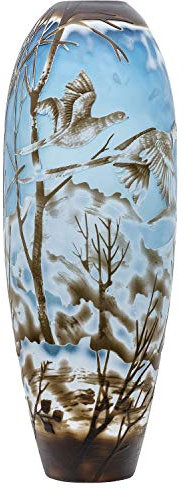 Vase Replika nach Galle Gallé Glasvase Glas Antik-Jugendstil-Stil Kopie c1