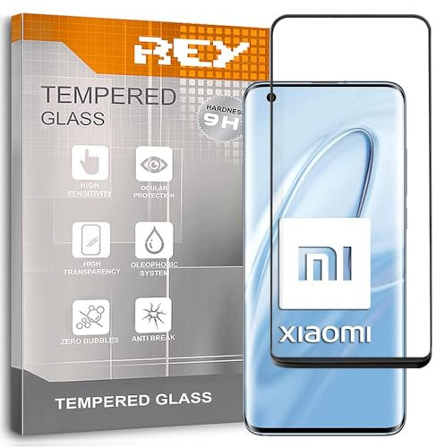 REY Pellicola salvaschermo 3D per XIAOMI Mi 10 - Mi 10 PRO - Mi10 - Mi 10 Ultra, Nero, Vetro temperato, Copertura Completa, Pellicola Protettiva Protezione Schermo, 3D / 4D / 5D