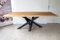 KTC Tec Kreuzgestell Stahl schwarz matt Struktur Spider 80x80 Tischgestell Küchentisch Esstisch Tischuntergestell X-Gestell einteilig