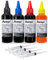 Aomya Kit d'encre de Recharge Universel 400 ML pour imprimantes HP Canon Epsn Brother Cartouches d'encre Rechargeables CISS 4 Couleurs avec 4 seringues (BK, C, M, Y)