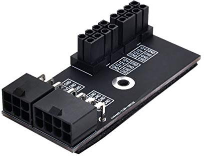 Chenyang Adattatore di alimentazione Dual ATX da 8 pin femmina a 6 + 8 pin maschio ad angolo di 180 gradi per scheda grafica GPU