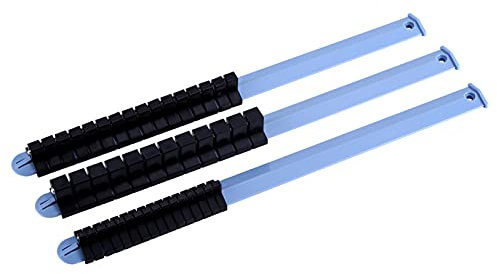 Supports de douilles, 3 pièces 1/4 3/8 1/2 support de stockage de douilles murales en plastique diviseur de support de plateau de rail outil d'organisateur pour la maison ou le garage industriel