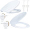 Inter-Sano® Toilettendeckel O-Form Oval Weiß 'Badi' WC Sitz mit Montagesatz | Toilettenbrille aus Antibakterielle PP-Material Klodeckel Passt In Jedes Badezimmer Klobrille Toilettensitz Toilet Seat