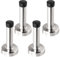 WWW Door Stop with Rubber Tips, Heavy Duty 304 Stainless Steel Door Stopper, 4 Pack Door Wedge Wall Mounted for Bedroom, Bathroom, Office, Kitchen, 3.15 inch