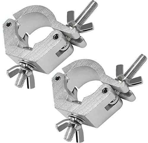 2 Packs of Clamps for Lights Stage Lighting Equipment & Accessories, Lighting O Clamps Dj Light Pole Clamp Quick Release Truss Clamp, 35mm Mounting Bracket Moving Head Stage Light Hooks Clamps
