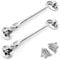 onesto Pack 2 Chrome Cabin Hook | 150mm Cabin Door Hook and Eye Latch | Eye Silent Catch Door Latch Holder with Screws | Chrome Door Hook Lock for Window, Garden Gate & Door | (Silver, 150mm)