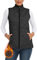 Soneven Fleece Weste Damen Outdoor Fleeceweste Warm Gefüttert Ärmellose Jacke mit Reißverschluss Tasche Standkragen Softshell-Weste Laufweste Thermoweste Strick für Wandern Winter(Dunkelgrau, M)