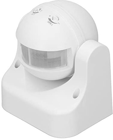 Motion Sensor Switch, PIR Motion Detector Switch, 110‑240V High Sensitive Infrared Occupancy Movement Sensor Light Switch with Waterproof Shell Adjustable 180 Degree for Lamps (White)