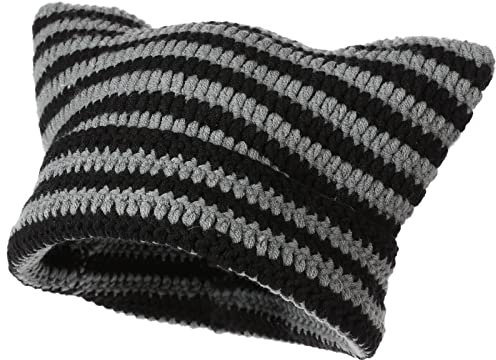 PLwelth Beanie-Mütze für Damen und Mädchen, Häkelmütze, Beanie-Mütze, Winter, warme Beanies, Y2k-Zubehör, Geschenke für Geburtstag, Weihnachten, A, Einheitsgröße