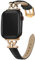mxiixnai Leather Strap Compatible with Apple Watch Straps 44mm 45mm 49mm 46mm 42mm Women, Slim Thin Leather Replacement Strap for iWatch Bands Series 10 9 8 7 6 5 4 3 2 1 SE Ultra 2,Lizard Black/Gold