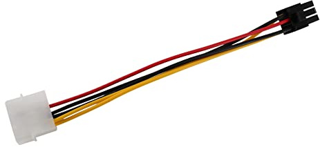 TsoLay 4-Pin Male to 6-Pin Female socket Power Cable for PCIe PCI Express Adapter