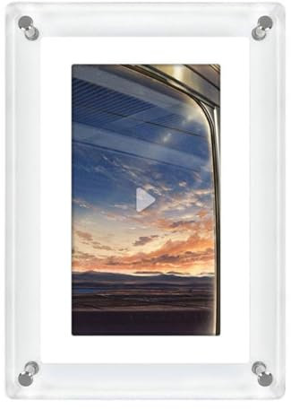 7 Inch Digital Picture Frame, Acrylic Video Frame,Acrylic Digital Photo Frame,4GB Memory, 1200mAh Built-in Battery,Perfect for Home Decor and Heartfelt Gifts(UK)