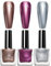 Metallic Chrome Mirror Nail Polish Set - Quick Dry, No UV Needed, Silver Plating Effect for Nail Art (Set 2)