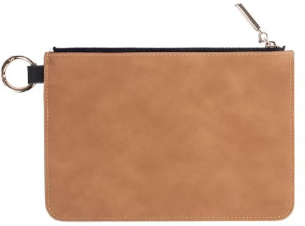 Elegante vegane Kosmetiktasche aus hochwertigem Nubuk-Lederimitat – kompakt, stilvoll und praktisch ARTEBENE (Braun)