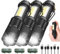 POCKETMAN 3 Stück Mini LED Taschenlampe mit Clip,3 Lichtmodi,Zoombar,Superhelle COB Seitenlicht,USB-Aufladung,Wasserdicht Kompakt Taschenlampe für Outdoor,Notfälle,Camping, Angeln