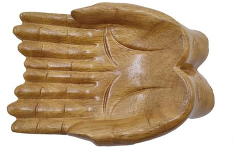 Handgeformtes Tablett, handgeformte Schüssel - Dessertschale - Dekorative Schale in Form von Buddha-Händen aus, niedliches Schmucktablett, Bonbonniere, Ständer, Schmuckhalter für Zuhause