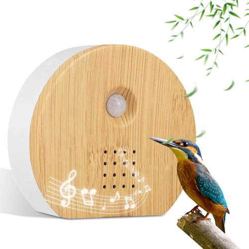 Naturgeräusche Box Vogelgezwitscher Bewegungsmelder Wiederaufladbar, Vogelgezwitscher Box Bewegungsmelder mit Wandhalterung, Naturgeräuschebox Vogel Gesang, Naturgeräusche Soundbox, Gesang