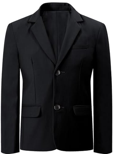mintgreen Boys Blazer, Kid V Neck Wedding Regular Fit Suit Jacket, 7-14 Y | Kids Wedding Suit Tuxedo Blazer Classic Plain-Coloured Suit