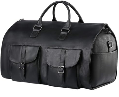 JYARZ Reisetasche für Fitness Canvas-Kleidersack Für Die Reise, Umwandelbare Handgepäcktasche Für Herren, Kunstleder Handgepäck Tasche(C)