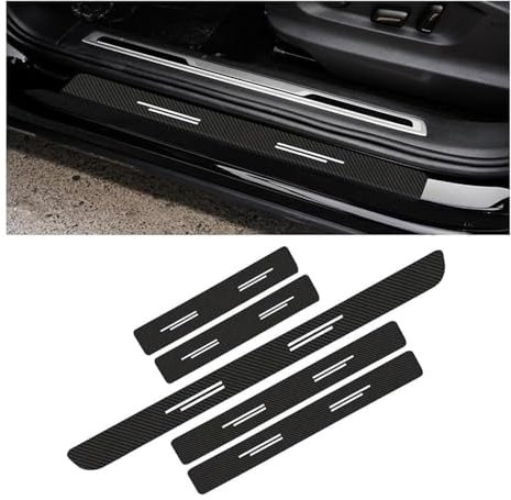 GLYGLY 5 Pièces Plaques Seuil de Porte pour BMW 5 Series E39 1995-2010, Protection Anti-Rayures Accessoires Intérieurs Voiture Durable et Élégant