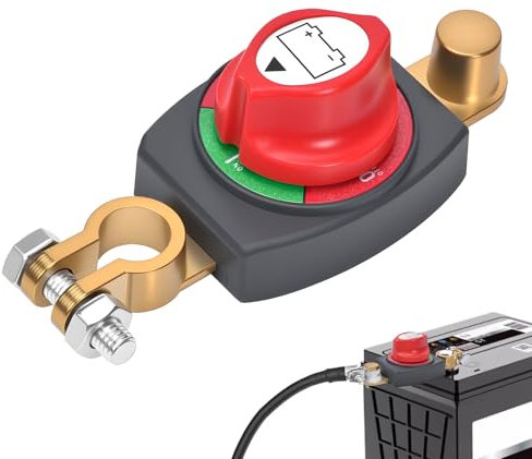Szaboviktoria Coupe Circuit Batterie 12V - 48V, Interrupteur de Déconnexion de Batterie Étanche, Coupe-Batterie Voiture, Pour les Voitures, Véhicules, Camions, Bateaux et Motos