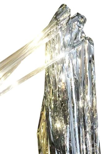 Montesy 10 Stück LED-Hochzeitsstab mit warmweißem Leuchtstab und Lametta für elegante Feierlichkeits- und Festival-Dekorationen