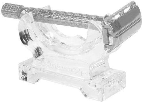 Linkidea Rasiererständer aus Acryl, stabile Aufbewahrungshalterung, Badezimmer-Arbeitsplatten-Organizer, leicht zu reinigen, kompatibel mit Gillette Fusion 5 Power, Merkur 23C, Shaving Revolution