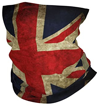 Union Jack Flag Unisex Bandana Warm Neck Gaiter Multifunctional Snood For Skiing Hiking Running Winter