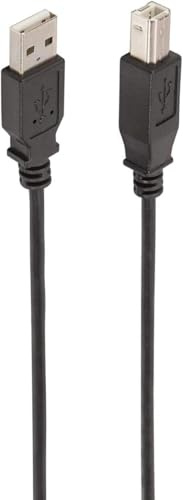 Ewent Cavo Stampante USB 2.0 Nero, 3 Metri, Tibo A Maschio a Tipo B Maschio (Confezione da 5)