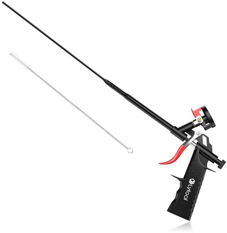 Bauschaumpistole – Lytool PU Schaumpistole aus Metall mit 32cm verlängertem | Sprührohr und selbstschließendem Ventil für Heimwerker und Profi
