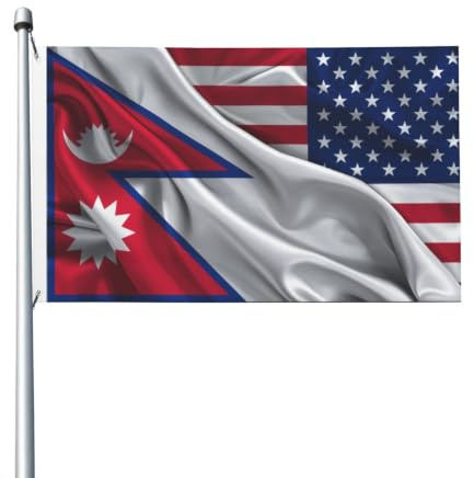 Bandiera USA 3x5 piedi, bandiera del Nepal, stampa fronte-retro, 100% polie