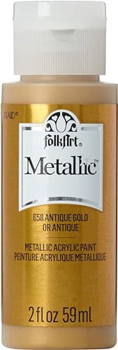 Folk Art Metallic-Acrylfarbe, , 658, antikes Gold, 59 ml (1er Pack)