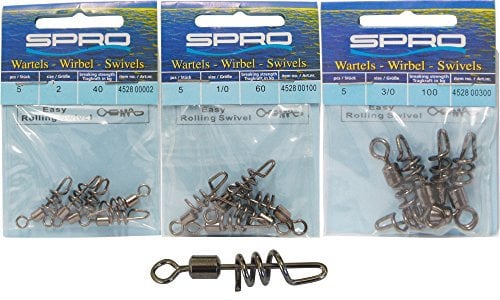Spro Easy Rolling Wirbel Spiralwirbel (Gr. 2-3/0) Meereswirbel, Salzwasserwirbel, Wallerwirbel, Größe:3/0