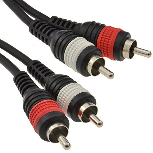 Pulse RCA Masculino Fono Clavija a Fono Blindado Audio Cable 0,3 m 30 cm [0.3 Metros]