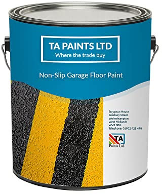 T A Paints Ltd Non Slip Floor Paint 2.5L BS 00 A 09 Grey Hard Wearing Floor Paint Polyurethane Paint Concrete Wood Metal Stone & Brick
