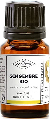 MY COSMETIK - Ätherisches Ingweröl - Aus biologischem Anbau - HEBBD/HECT chemotypisiert - 100% rein und natürlich - ECOCERT-zertifiziert - 10 ml