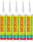 Silicone sigillante bianco antimuffa - SIL3004-5 pezzi -