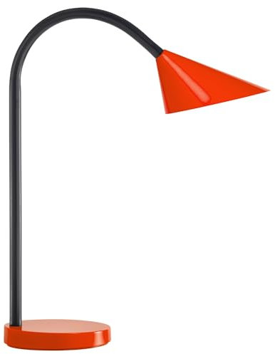 Unilux 400077406 Sol in rot, moderne LED-Schreibtischlampe, flexible Schreibtisch-Leuchte Bürolampe Tischlampe Leselampe Leuchte Büroleuchte Schreibtischleuchte Tischleuchte