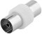 BestPlug TV Radio Antennen-Adapter, Koax Buchse Kupplung weiblich auf Koax Buchse Kupplung weiblich, geeignet für 3D SD HD FullHD UHD 4K, Weiss