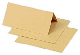 Clairefontaine 75038C Packung mit 25 Tischaufsteller Pollen, 85x80 mm, gefaltet, karamel