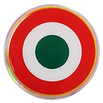 4R Quattroerre.it - 14123 - Adesivo Coccarda Italia 3D, Diametro 48 mm