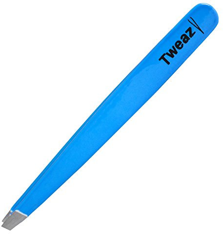 K-Pro TWEAZY Pinza de Acero Inoxidable para Depilar Cejas y Retirar Astillas (Neon Azul)
