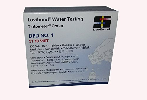 Ersatz Tablets reaktiv Messung freie Chlor DPD 1 Lovibond. Paket 250 u. Belichtungsmesser/Tintometer. 51 10 51BT