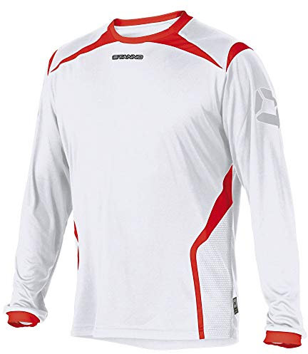 Sports Innovation LTD Stanno Torino Football Unisex Playing Shirt Long Sleeve (White/Red, Small)