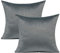 VAKADO Grauer Samt Kissenbezug Weich-Massiv-Quadratkissen Abdeckung Kissenhülle Bequemes Sofa-Kissenbezug Schlafzimmer Sofa Auto 45x45 cm 2 Stücke