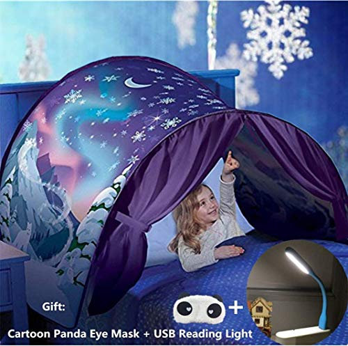 Nifogo Bettzelt,Bed Tents,Traumzelt,Dream Tent,Children's Tents,Kid's Fantasy,Drinnen Kinder,Einhorn Tents,Jungen und Mädchen Weihnachten Geburtstagsgeschenk (Sky Blue)