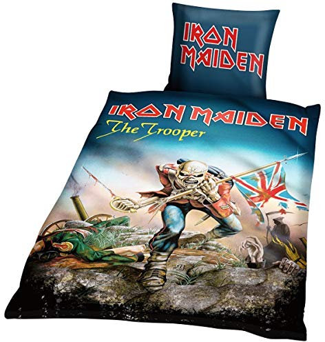 for-collectors-only Iron Maiden Bed Linen The Trooper Duvet Cover Set Metal Bed Linen 135 x 200 cm