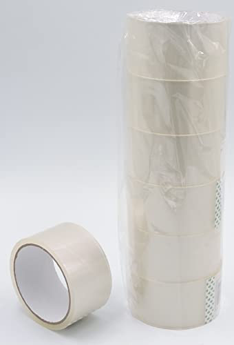 Lot de 6 rubans adhésifs couleur havane pour emballage 50 mm x 30 m